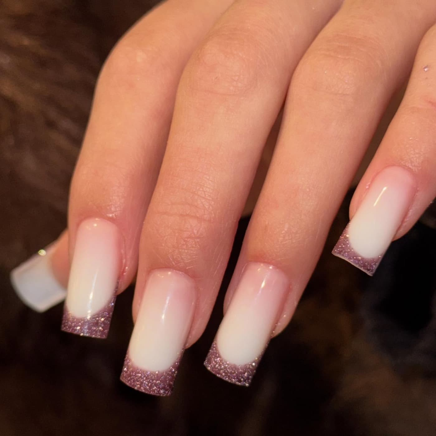 French med rosa glitterspisser