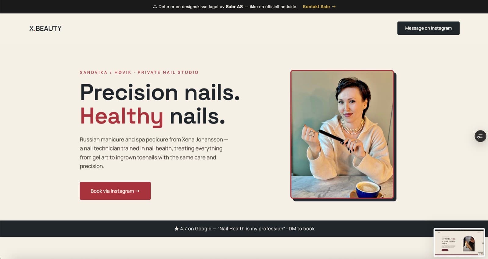 X.Beauty designskisse